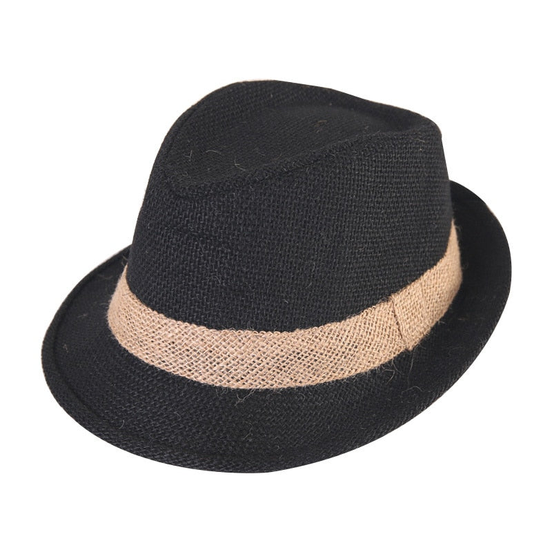 Baby Straw Hat Spring Summer Elegant Jazz Cap Sunvisor Beach Hats Kids Outdoor Caps for Boys Girls 1-3 Years Old