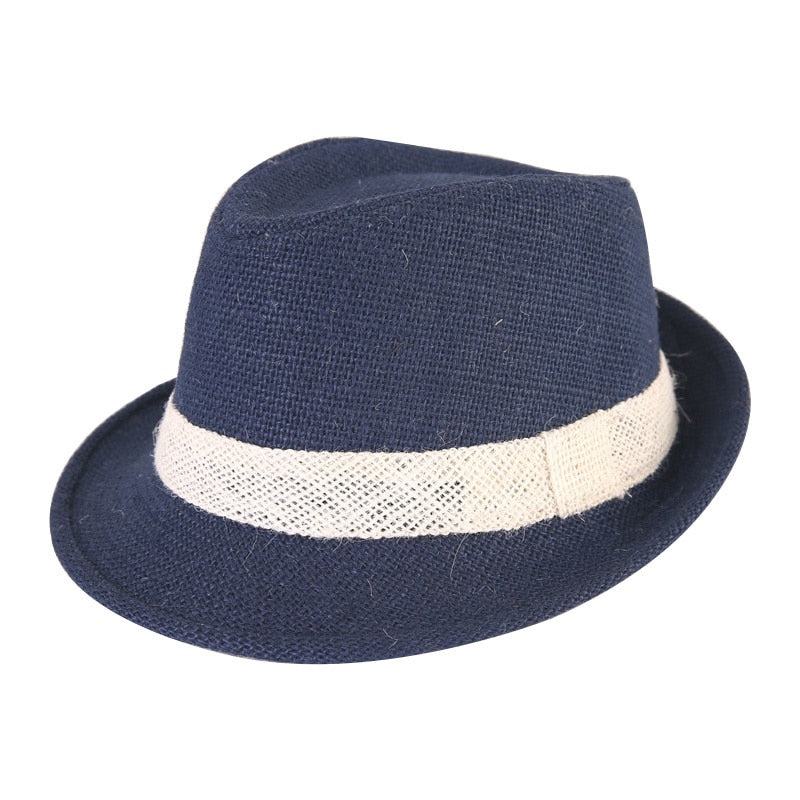 Baby Straw Hat Spring Summer Elegant Jazz Cap Sunvisor Beach Hats Kids Outdoor Caps for Boys Girls 1-3 Years Old