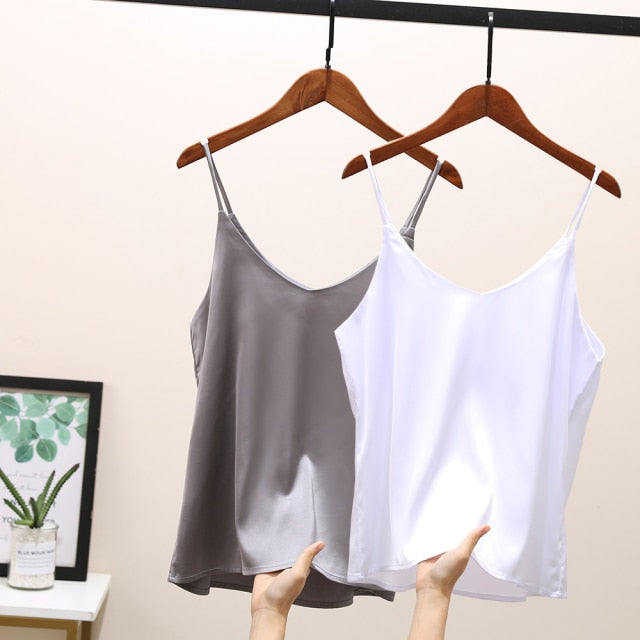 2021 Women Sexy Crop Tops Silk Tube Top Female Sleeveless Camis Seamless Sports Lingerie Tee Bra Crop Top Bandeau Top Tank Sling