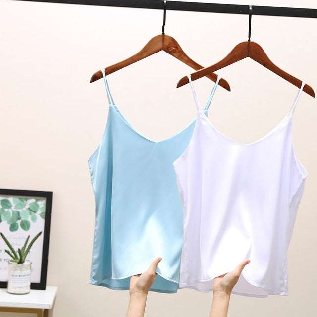 2021 Women Sexy Crop Tops Silk Tube Top Female Sleeveless Camis Seamless Sports Lingerie Tee Bra Crop Top Bandeau Top Tank Sling