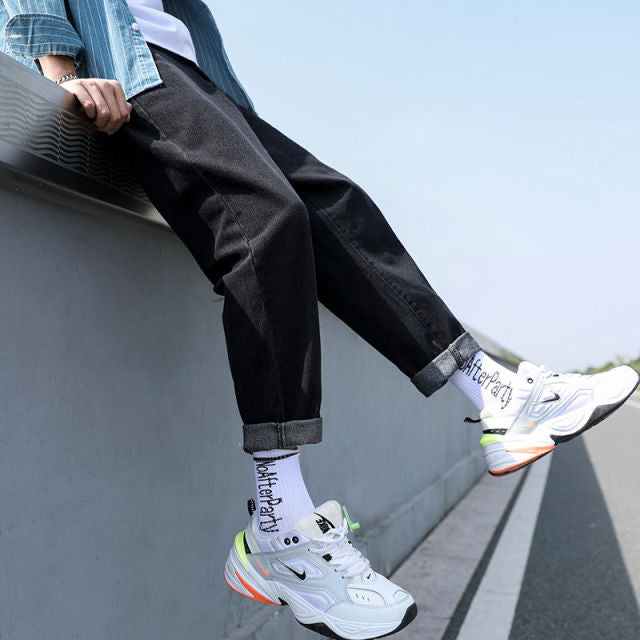 Men Jeans Male Trousers Simple Design High Quality Cozy All-match Students Daily Casual Korean Fashion Ulzzang Ins Plus Size 5XL