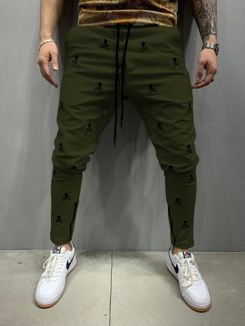 2021 Spring and Autumn Hot Sale 3D Printing Zipper Hip Hop Breathable Men's Pants Sports Trend Casual Slim Jogging Pencil Pants