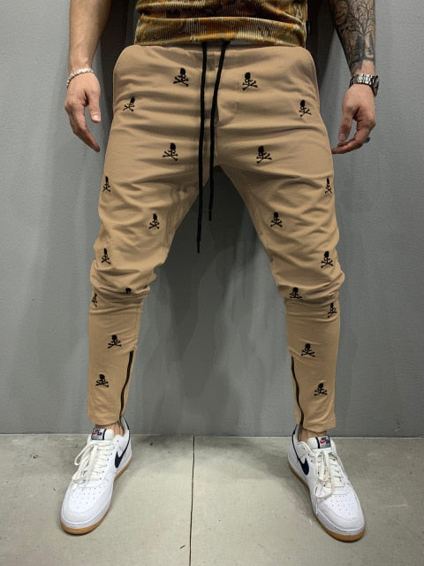 2021 Spring and Autumn Hot Sale 3D Printing Zipper Hip Hop Breathable Men's Pants Sports Trend Casual Slim Jogging Pencil Pants
