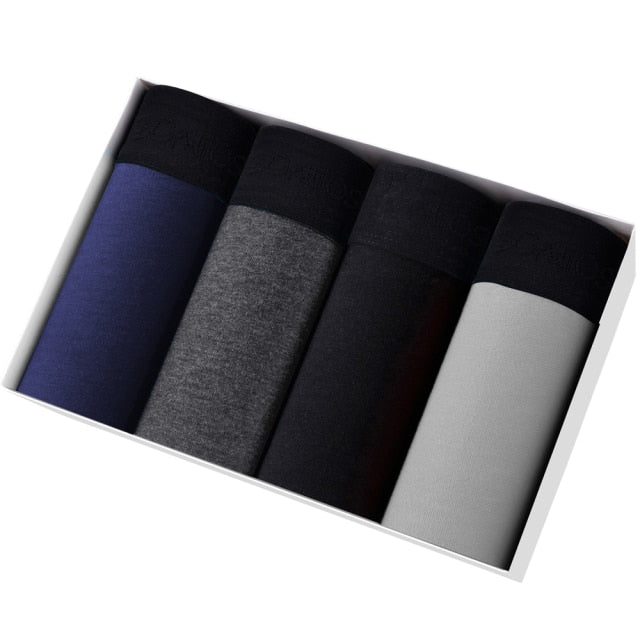 4pcs Boxer Shorts Underpants man Men's Panties Men Boxer Underwear Cotton for Male Couple Sexy Set Calecon Large Size Lot Soft