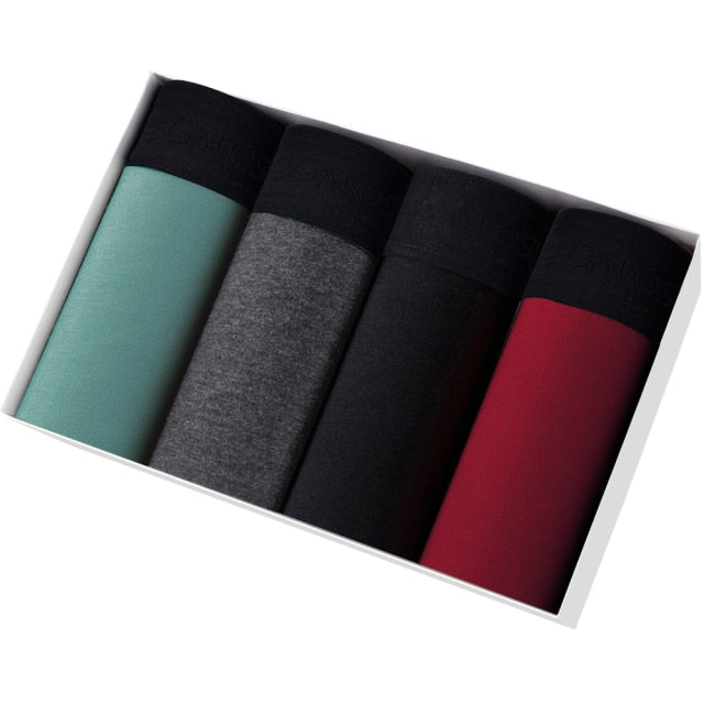 4pcs Boxer Shorts Underpants man Men's Panties Men Boxer Underwear Cotton for Male Couple Sexy Set Calecon Large Size Lot Soft