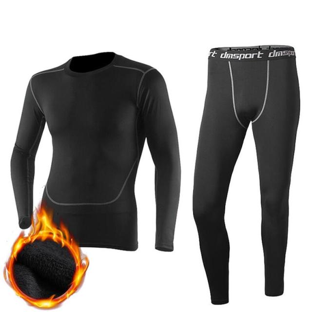 Aismz Winter Thermal Underwear Men Warm First Layer Man Undrewear Set Fleece Compression Quick Drying Second Skin Long Johns