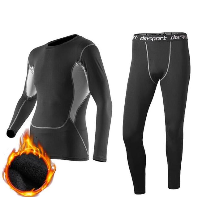 Aismz Winter Thermal Underwear Men Warm First Layer Man Undrewear Set Fleece Compression Quick Drying Second Skin Long Johns