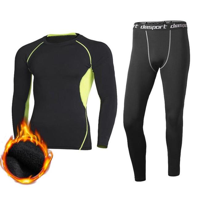 Aismz Winter Thermal Underwear Men Warm First Layer Man Undrewear Set Fleece Compression Quick Drying Second Skin Long Johns