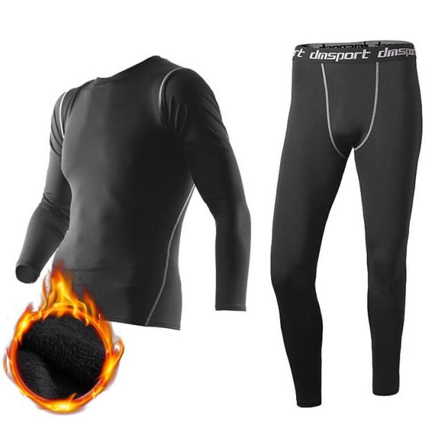 Aismz Winter Thermal Underwear Men Warm First Layer Man Undrewear Set Fleece Compression Quick Drying Second Skin Long Johns