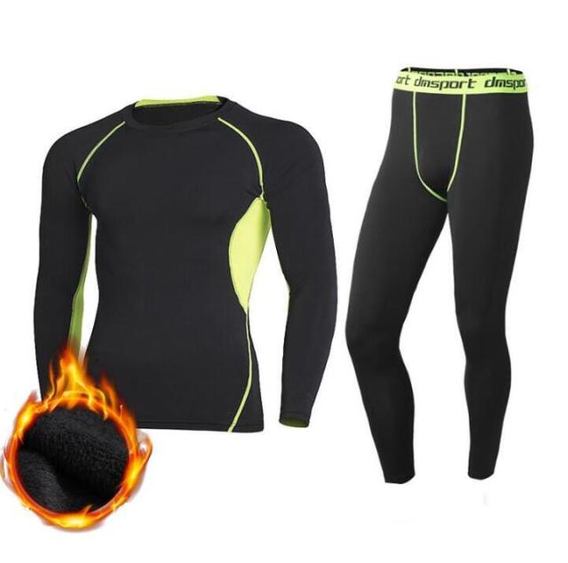 Aismz Winter Thermal Underwear Men Warm First Layer Man Undrewear Set Fleece Compression Quick Drying Second Skin Long Johns