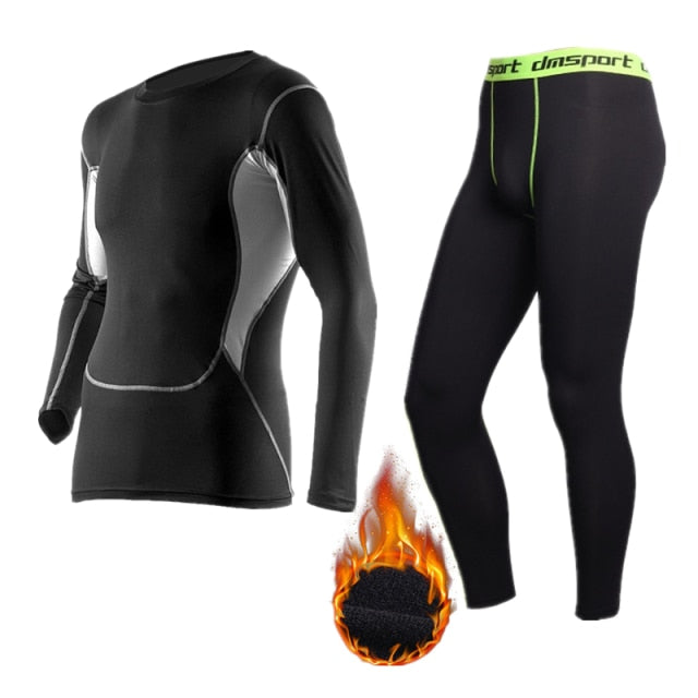 Aismz Winter Thermal Underwear Men Warm First Layer Man Undrewear Set Fleece Compression Quick Drying Second Skin Long Johns