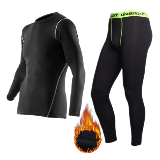 Aismz Winter Thermal Underwear Men Warm First Layer Man Undrewear Set Fleece Compression Quick Drying Second Skin Long Johns