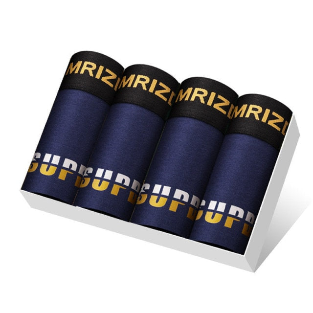 4pcs/lot Mens Underwear Boxers Cotton Fashion Printed Men Underpants Boxer Shorts Male Panties Pouch Vetement Homme