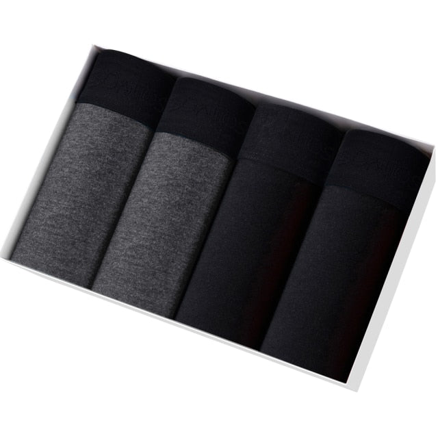 4pcs Boxer Shorts Underpants man Men's Panties Men Boxer Underwear Cotton for Male Couple Sexy Set Calecon Large Size Lot Soft