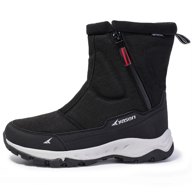 2021 Winter New Thick Couple Snow Boots Plus Velvet Warm Side Zipper Outdoor Casual Short Boots Cold Resistance Men Cotton Shoes