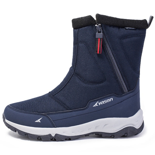 2021 Winter New Thick Couple Snow Boots Plus Velvet Warm Side Zipper Outdoor Casual Short Boots Cold Resistance Men Cotton Shoes