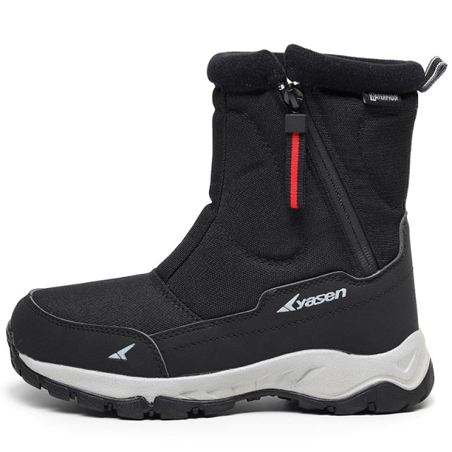 2021 Winter New Thick Couple Snow Boots Plus Velvet Warm Side Zipper Outdoor Casual Short Boots Cold Resistance Men Cotton Shoes