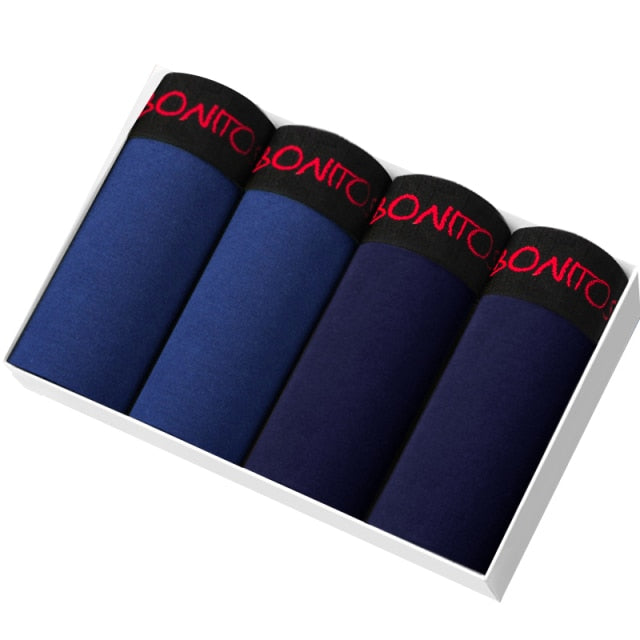 4pcs Boxer Shorts Underpants man Men's Panties Men Boxer Underwear Cotton for Male Couple Sexy Set Calecon Large Size Lot Soft