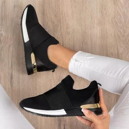 Sneakers Women Vulcanized Shoes Ladies Solid Color Slip-On Sneakers for Female Casual Sport Shoes 2021 Fashion Mujer Shoes