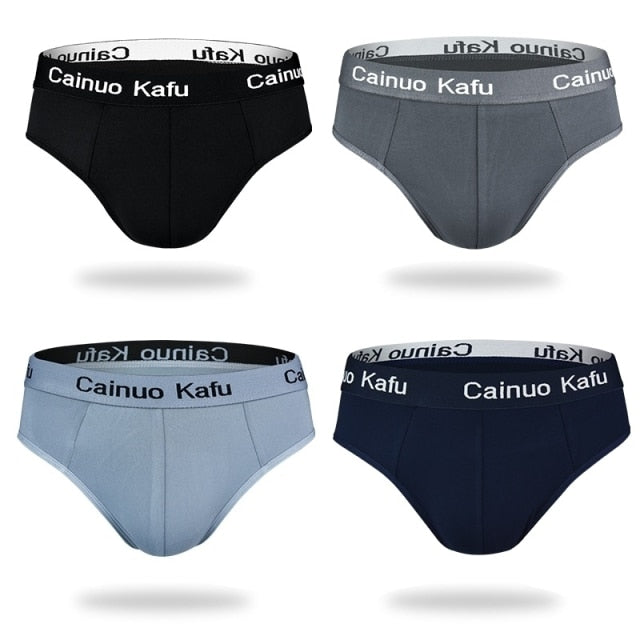 4 Pcs/Lot Men's Panties Man Undrewear Men Underpants Briefs Sexy Underwear For Fat Ultra Thin Boy Comfortable Large Size Mens