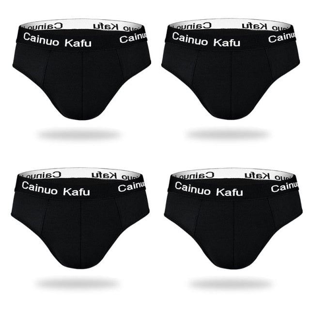 4 Pcs/Lot Men's Panties Man Undrewear Men Underpants Briefs Sexy Underwear For Fat Ultra Thin Boy Comfortable Large Size Mens