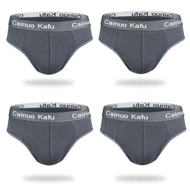 4 Pcs/Lot Men's Panties Man Undrewear Men Underpants Briefs Sexy Underwear For Fat Ultra Thin Boy Comfortable Large Size Mens