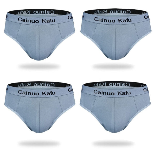 4 Pcs/Lot Men's Panties Man Undrewear Men Underpants Briefs Sexy Underwear For Fat Ultra Thin Boy Comfortable Large Size Mens