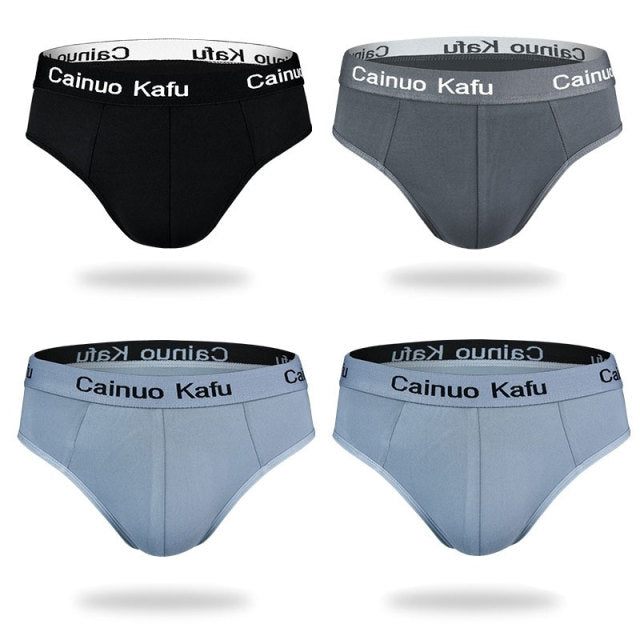 4 Pcs/Lot Men's Panties Man Undrewear Men Underpants Briefs Sexy Underwear For Fat Ultra Thin Boy Comfortable Large Size Mens