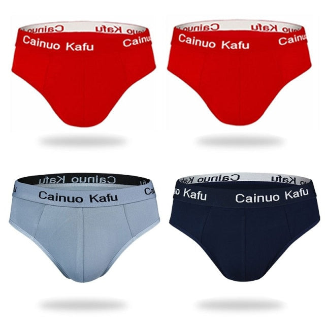 4 Pcs/Lot Men's Panties Man Undrewear Men Underpants Briefs Sexy Underwear For Fat Ultra Thin Boy Comfortable Large Size Mens