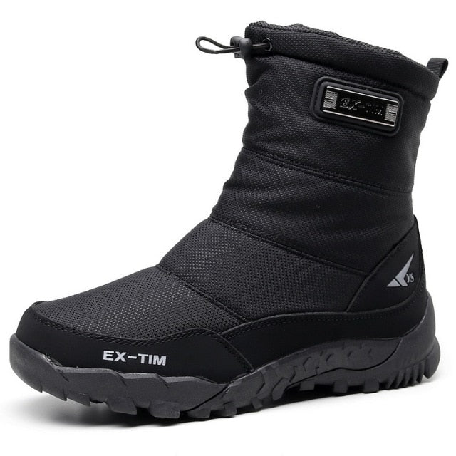 2021 Winter New Thick Couple Snow Boots Plus Velvet Warm Side Zipper Outdoor Casual Short Boots Cold Resistance Men Cotton Shoes