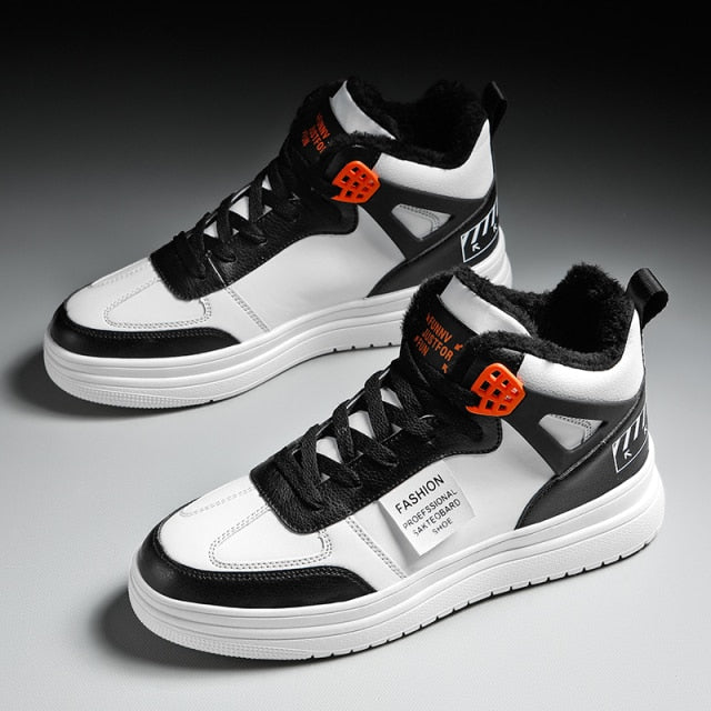 Youth White Women's Men's Sneaker Trend High Top Platform Shoes Men 2021 Spring Designer Vulcanized Shoes Plus velvet Sneakers