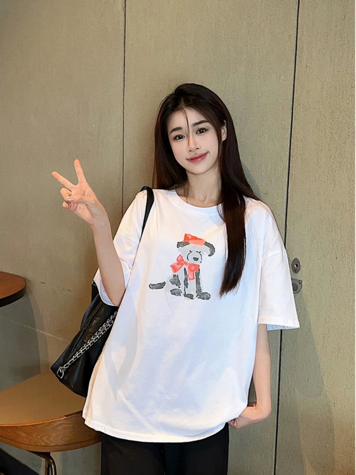 Print Spring Stylish Casual round Neck Short Sleeves T-shirt