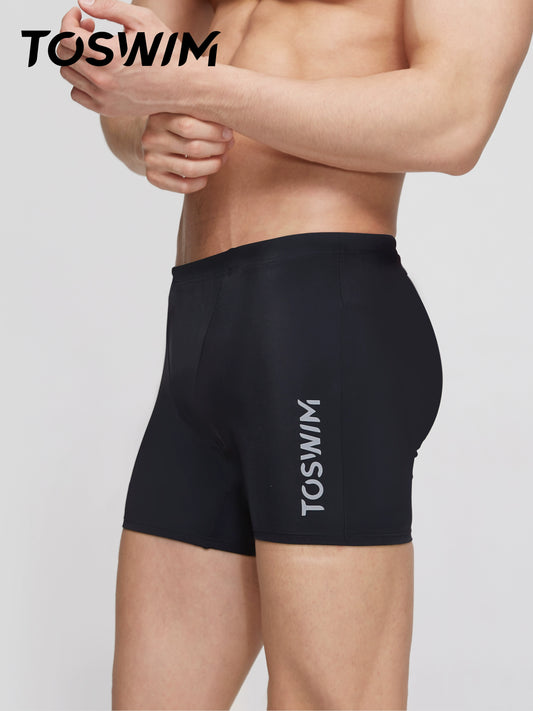 Toswim Professional Men's Swimming Trunks Anti-Embarrassment Hot Spring Swimming Trunks Swimming Goggles Swimming Cap Three-Piece Set Swimming Equipment Full Set