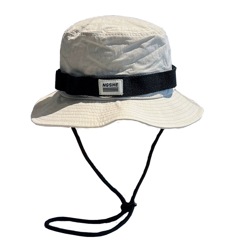 Contrast Color Retro Summer Outdoor Big Brim Fisherman Hat