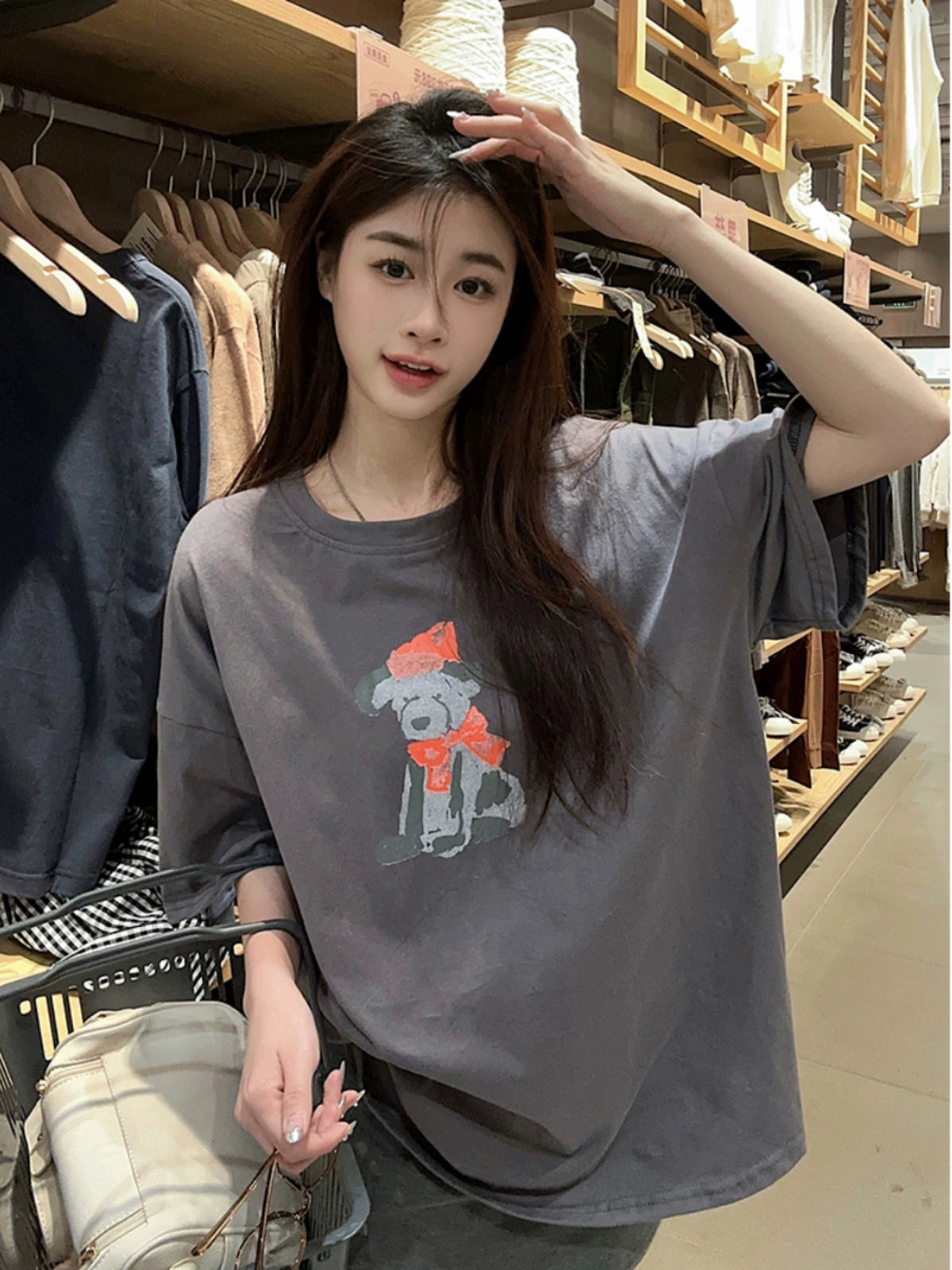 Print Spring Stylish Casual round Neck Short Sleeves T-shirt