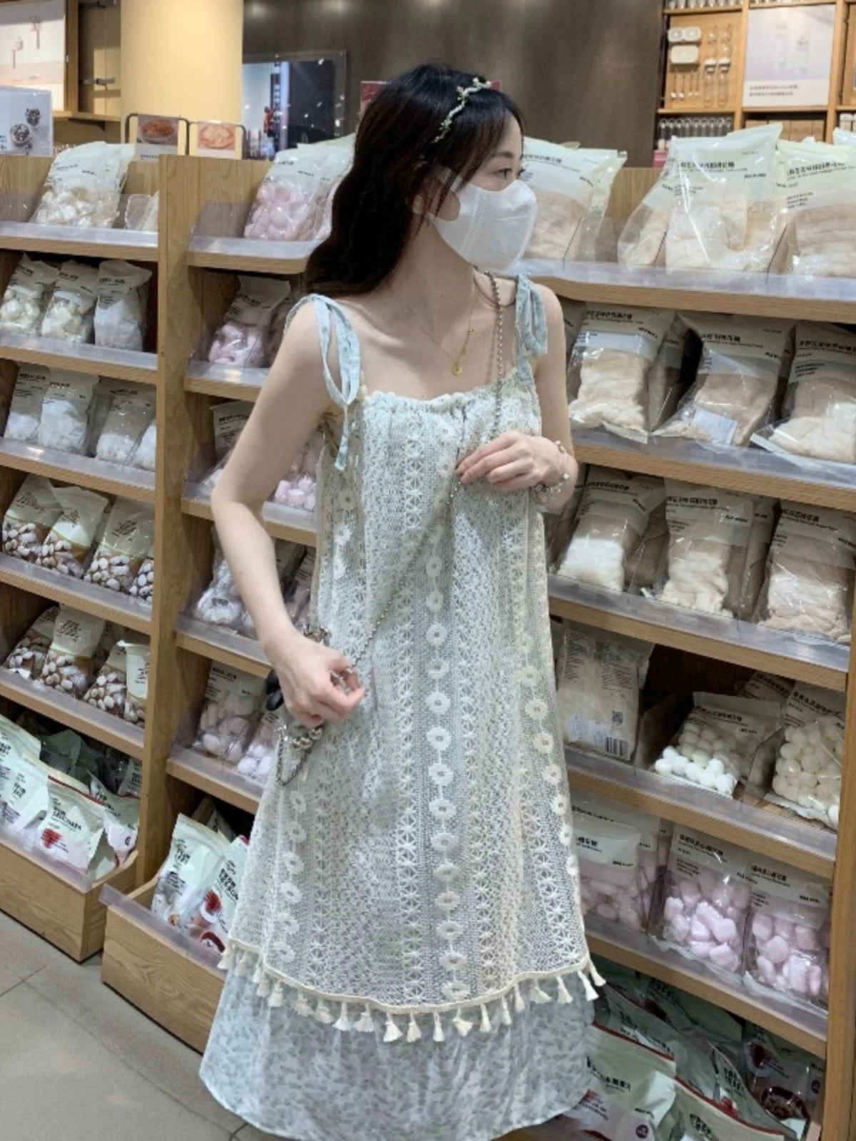 Retro Female Summer Slimming Temperament Camisole Dress