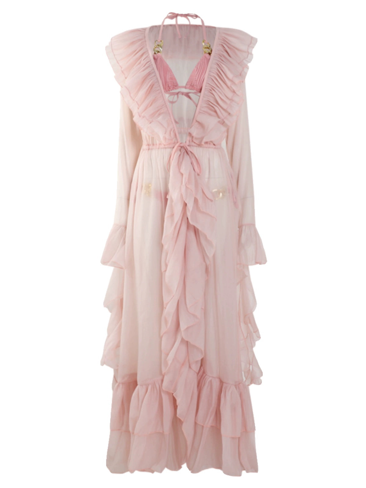 Lonos Vcoinc New Three-Piece Set Sexy Bikini Blouse Sun Protection Hot Spring Vacation Swimsuit Female Separates