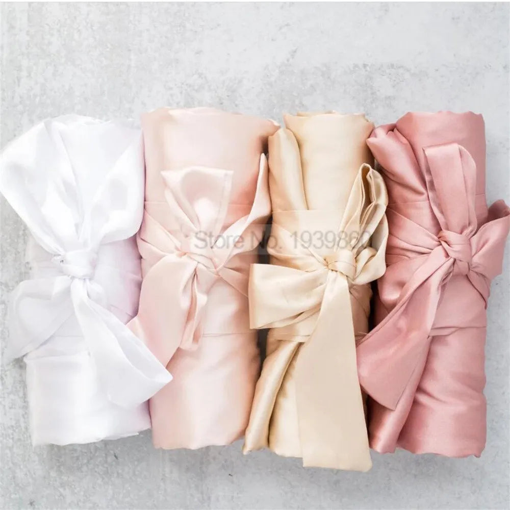 Summer Champagne Chinese Bride Wedding Robe Satin Sleepwear Women Nightgown Sexy Nightdress Lady Kimono Bathrobe Gown Negligee