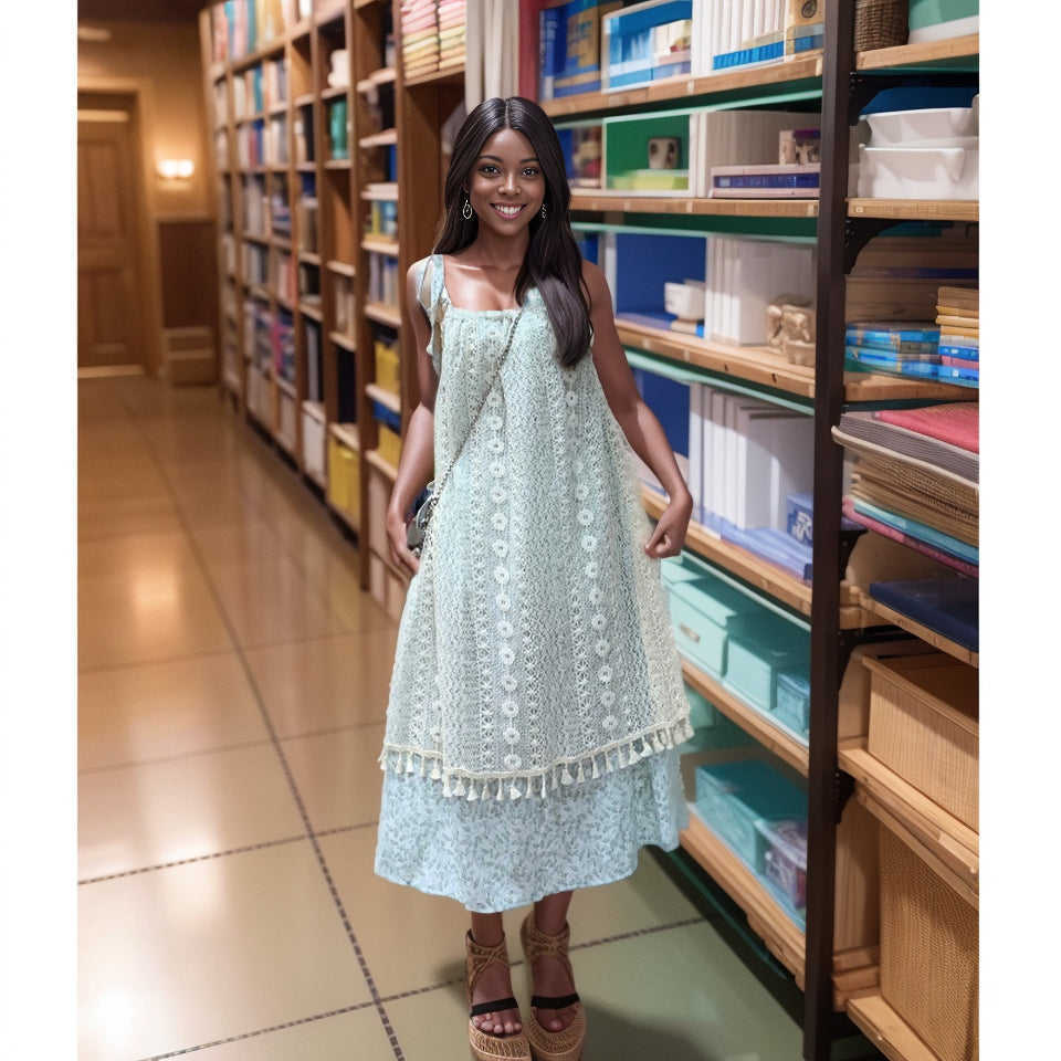 Retro Female Summer Slimming Temperament Camisole Dress