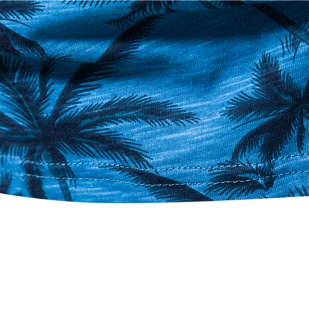 AIOPESON Hawaii Style T-shirts Men O-neck Casual High Quality Beach Mens T Shirt New Summer 100% Cotton Printed Top Tees Men