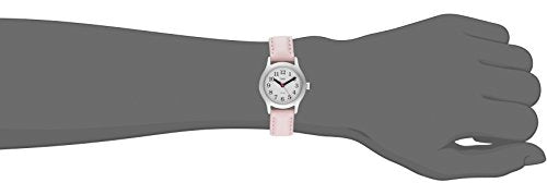 Timex Girls' My First Easy Reader Quartz Analog Synthetic Leather Strap, Pink, 12 Casual Watch (Model: T790819J)