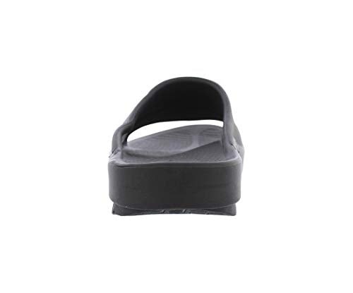 OOFOS OOahh Slide, Black - Lightweight Recovery Footwear - Reduces Stress on Feet, Joints & Back - Machine Washable - Men’s Size 11, Women’s Size 13