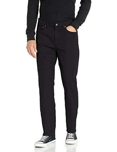 Chaps Men's Stretch 5 Pocket Twill Pant, American Black, 34 32