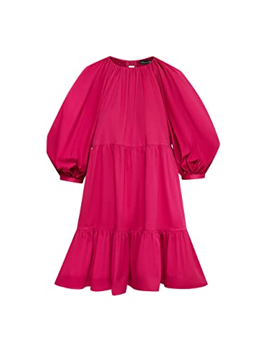 Oscar de la Renta, Shirred Bow Back Dress, 2, Magenta