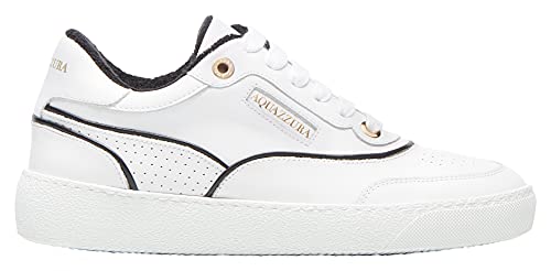 Aquazzura, A 25 Sneaker, 7, White and Black
