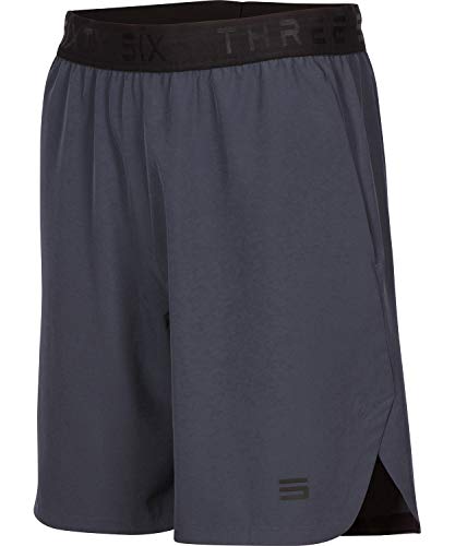 Dry FIT Gym Shorts for Men - Mens Workout Running Shorts - Moisture Wicking with Pockets and Side Hem Storm Grey