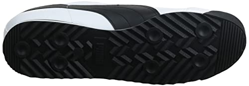 PUMA Men's Roma Basic Fashion Sneaker, White/Black Leather - 13 D(M) US