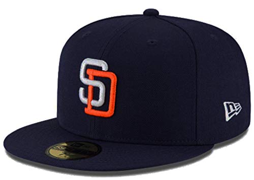 New Era Authentic MLB San Diego Padres Navy 1991 Cooperstown Fitted Hat Cap 59Fifty (7 1/8)