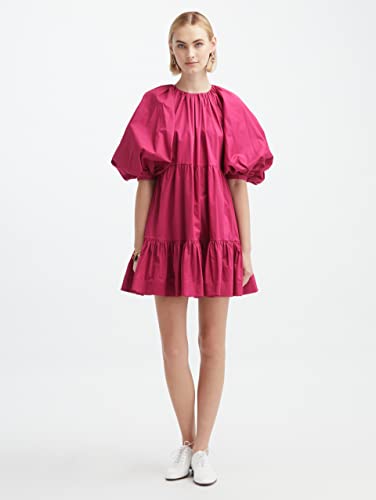 Oscar de la Renta, Shirred Bow Back Dress, 2, Magenta