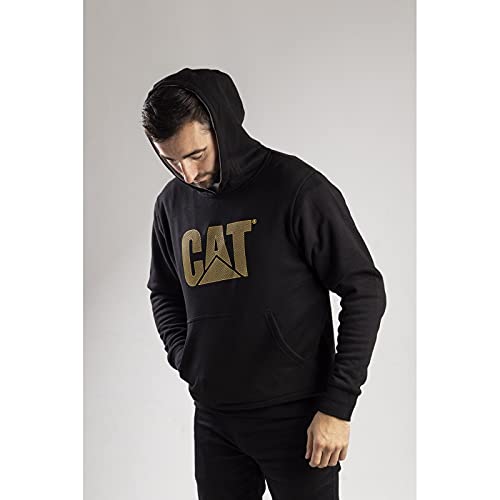Caterpillar Men's Trademark Lined Hoodie Sweater, Black, XL